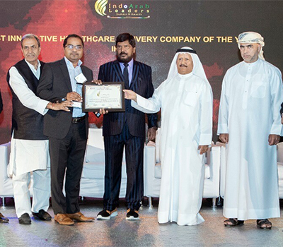 Leadership Award receiving Dr.Nassar BP at Dubai.